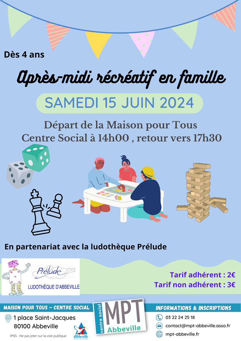 Après-midis ludiques en famille : après-midi récréatif