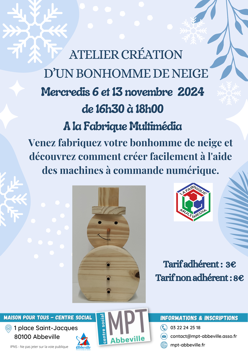 Décoration de Noël : bonhomme de neige