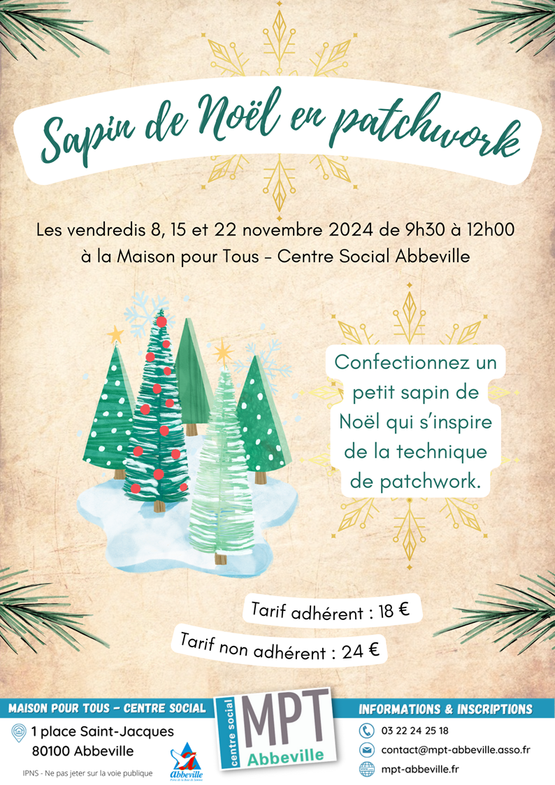 Sapin de Noël en patchwork