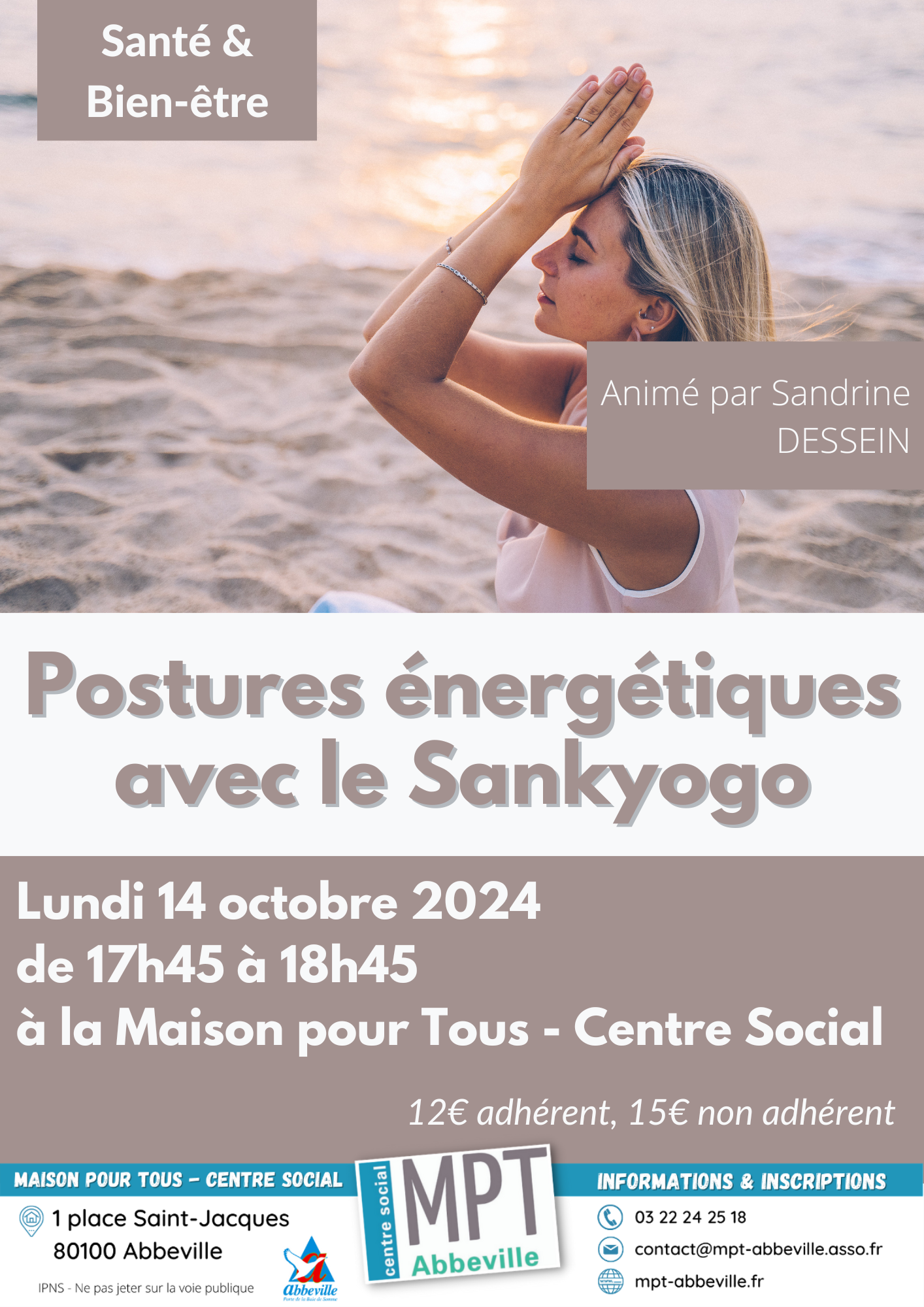 Postures énergétiques avec le Sankyogo