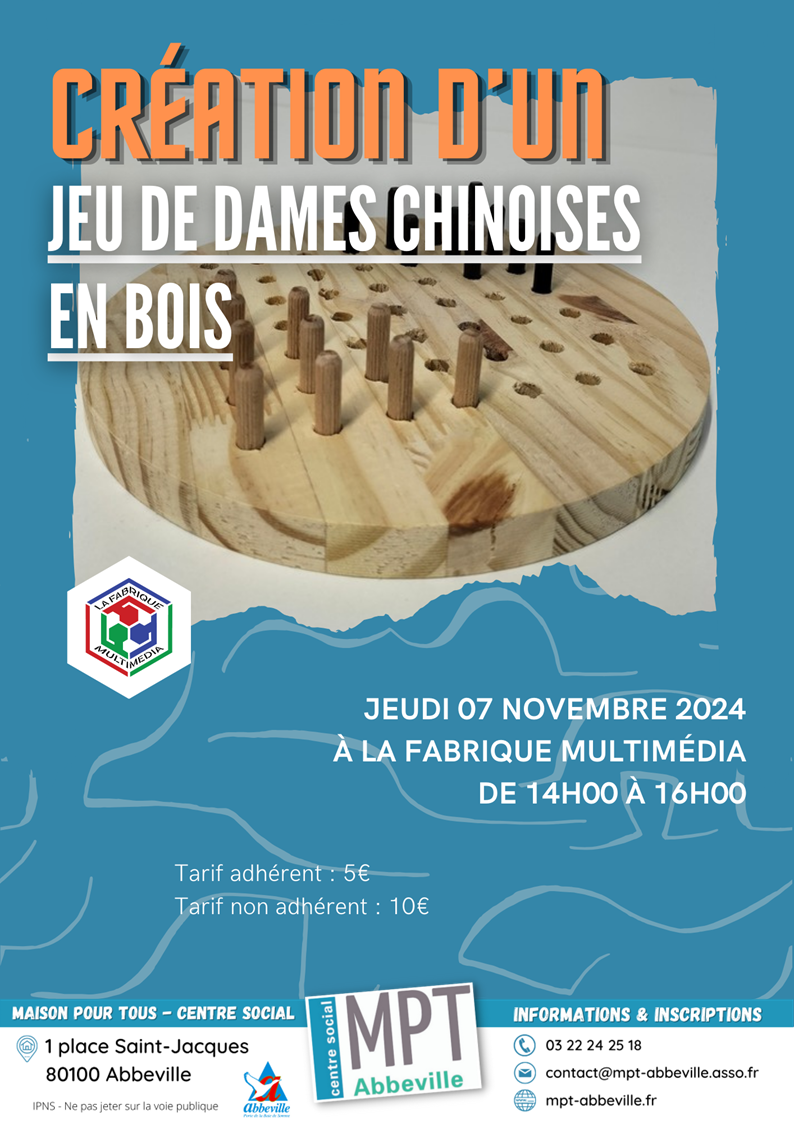 Les jeudis du numérique : jeu de dames chinoises