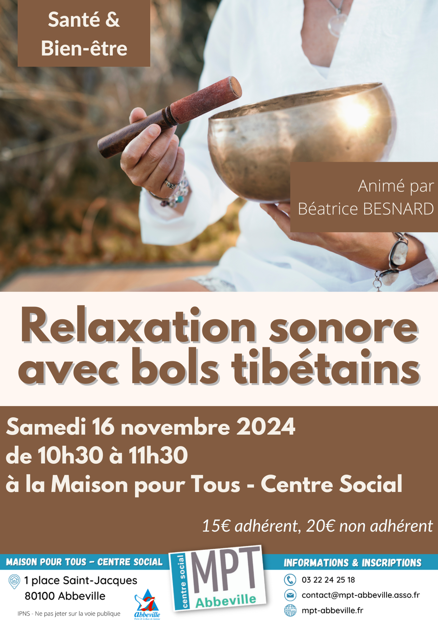 Relaxation sonore avec bols tibétains