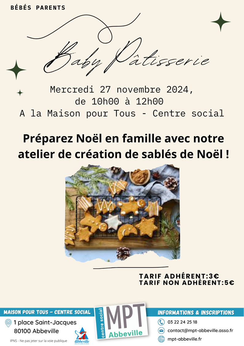 Baby pâtisserie : sablés de Noël