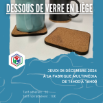 Les jeudis du numérique : dessous de verre en liège