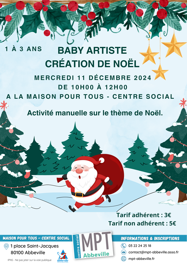 Baby artiste : création de Noël