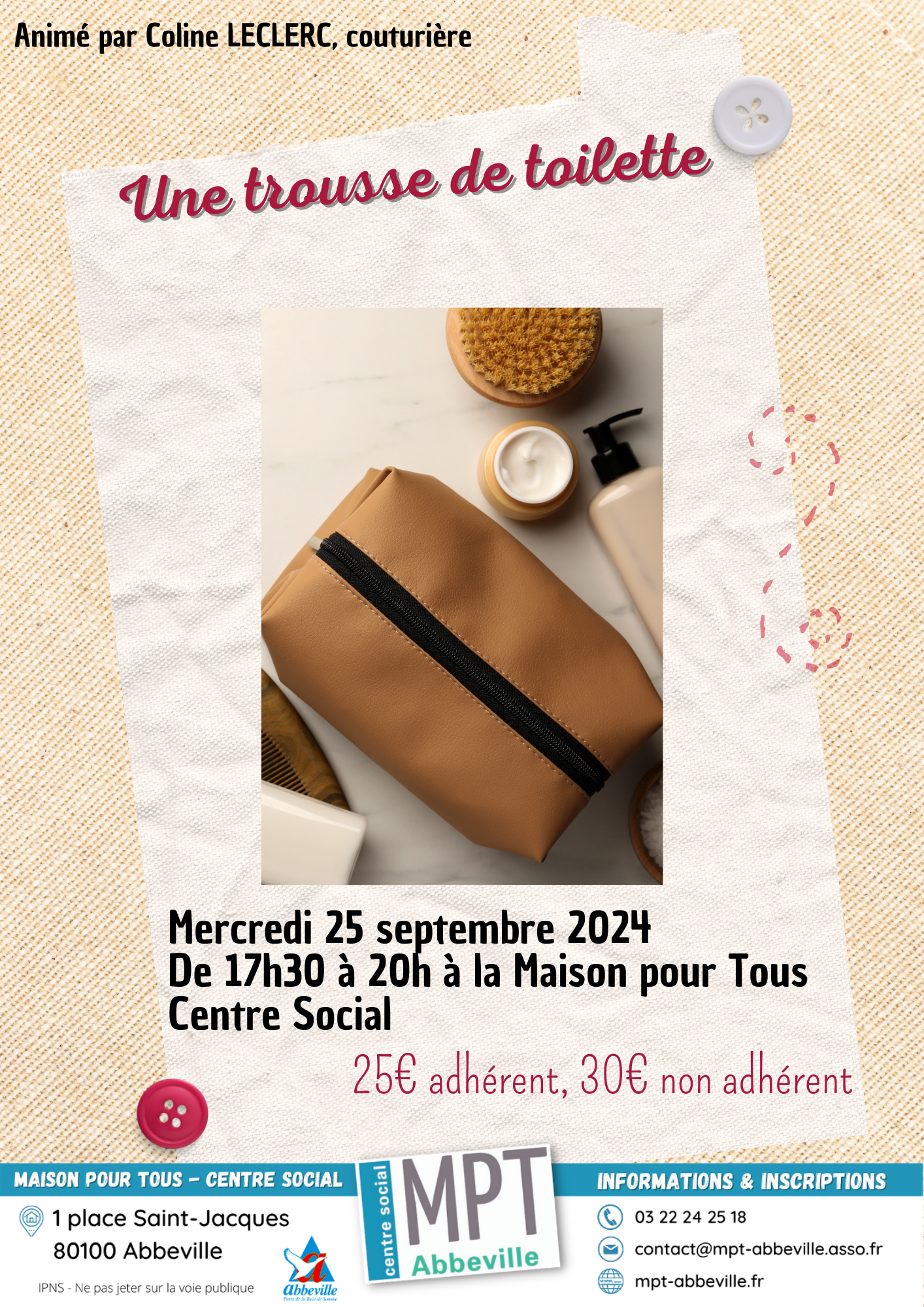 Couture : trousse de toilette