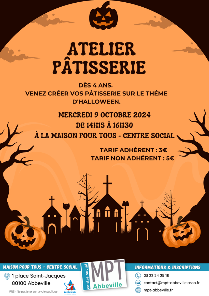 Après-midis ludiques en famille : atelier pâtisserie sur le thème d'Halloween