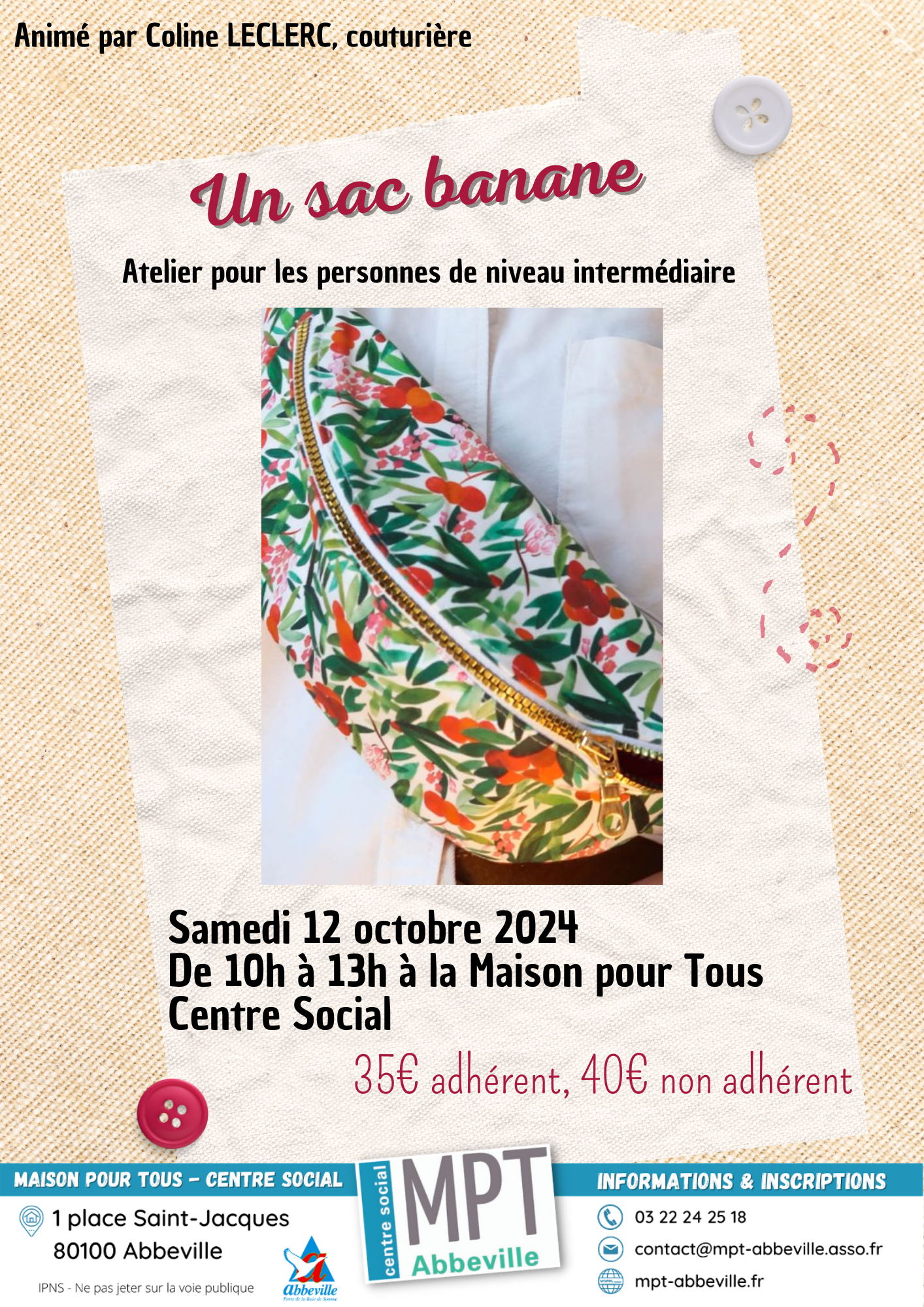 Couture : sac banane