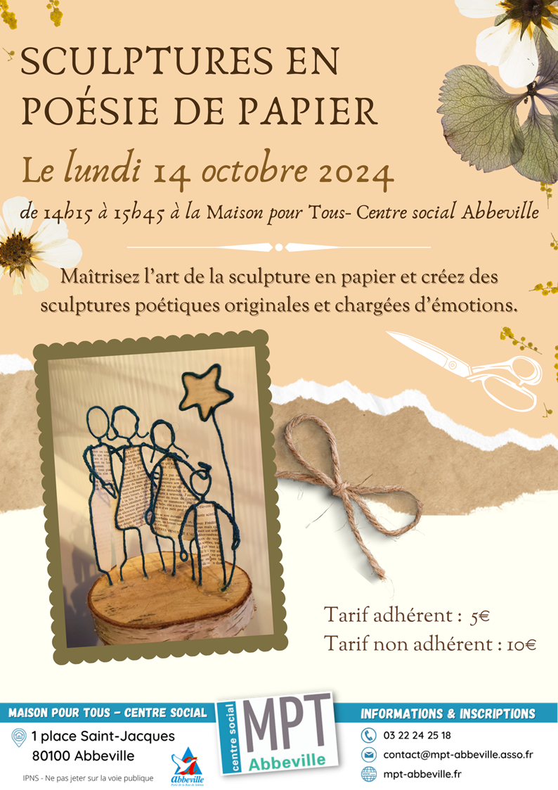 Sculptures en poésie de papier