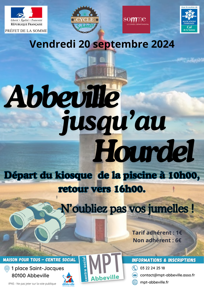 Le Cycle Solidaire : Abbeville jusqu'au Hourdel, n'oubliez pas vos jumelles !