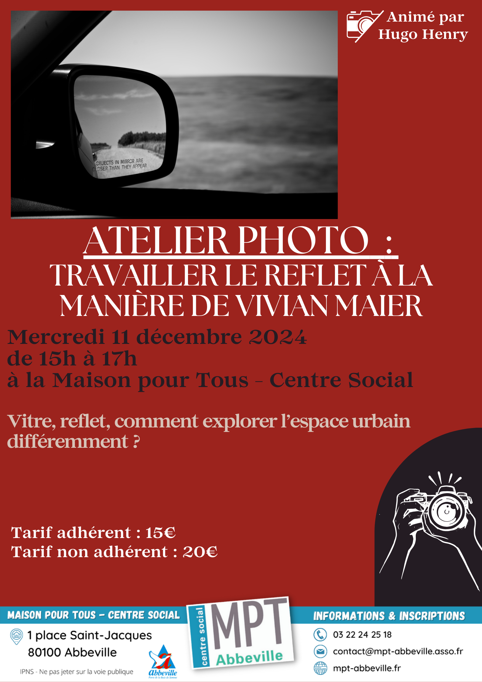 Atelier photo : travailler le reflet à la manière de Vivian Maier