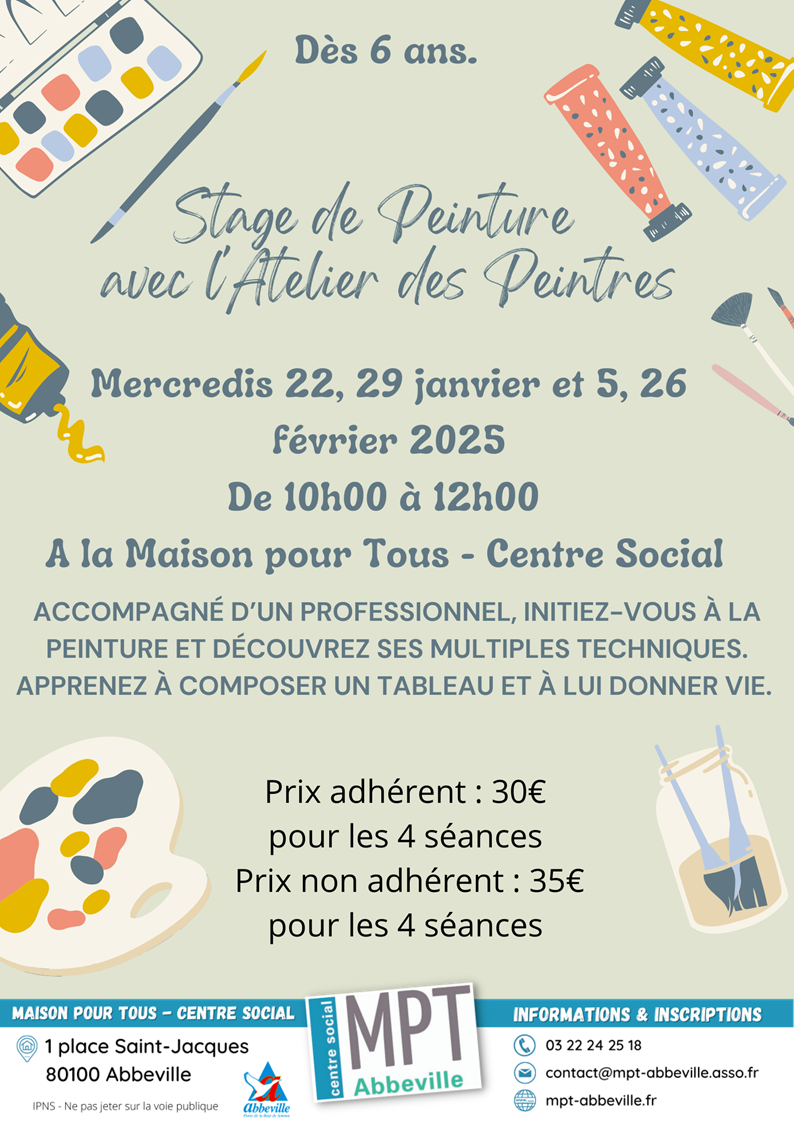 Stage de peinture avec l'Atelier des peintres