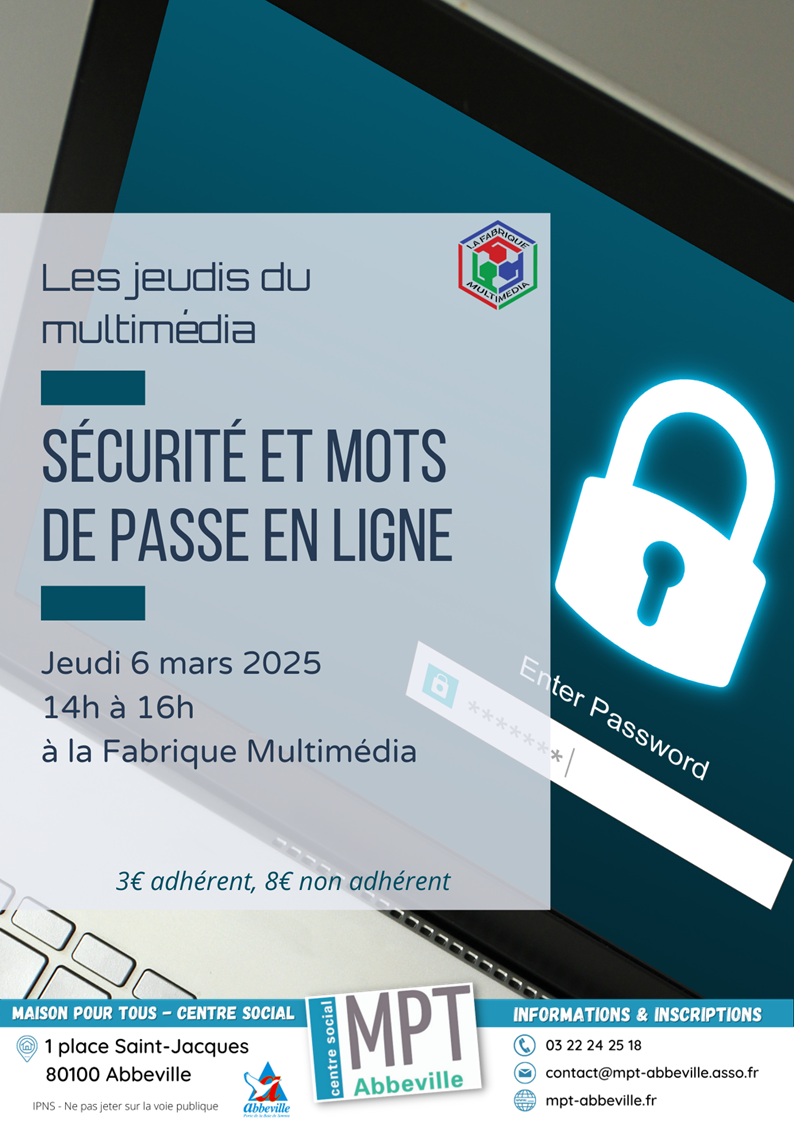 Les jeudis du multimédia : sécurité et mots de passe en ligne