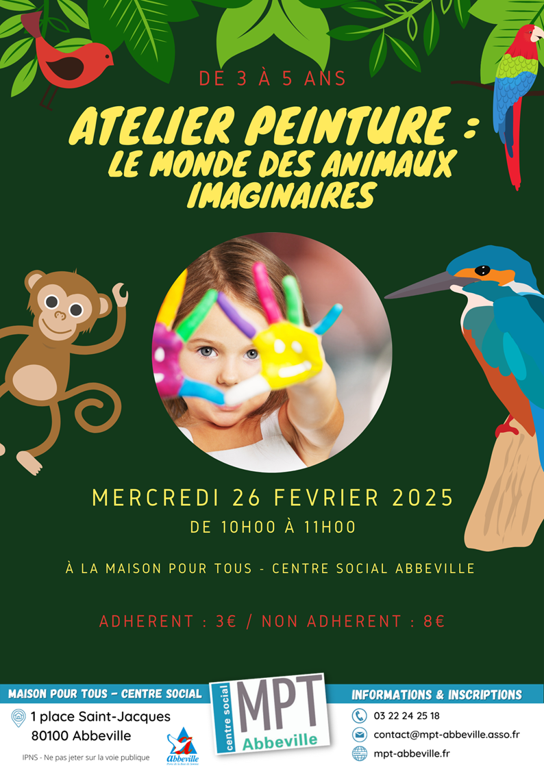 Atelier peinture : le monde des animaux imaginaires