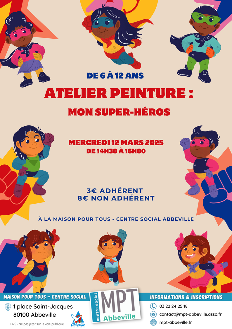 Atelier peinture : mon super-héros