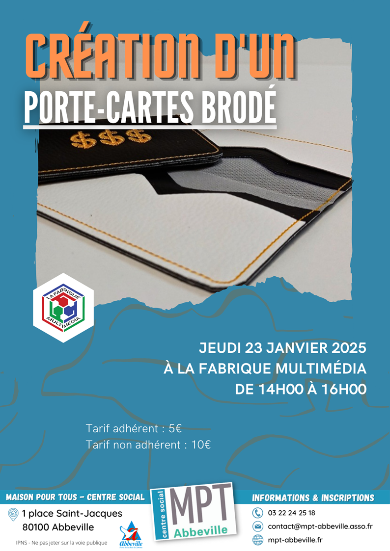 Les jeudis du numérique : création d'un porte-cartes