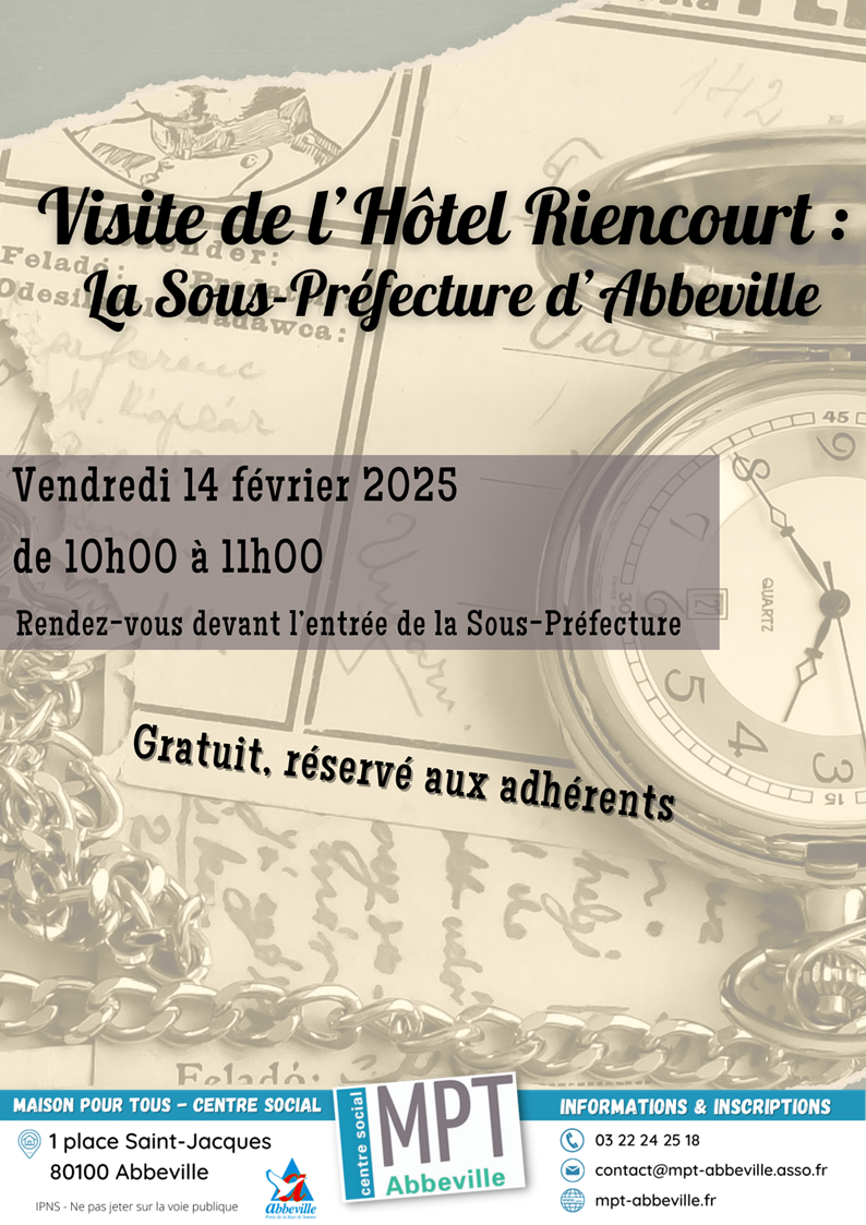 Visite de l'Hôtel Riencourt : la Sous-Préfecture d'Abbeville