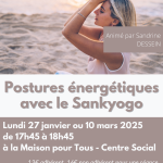 Postures énergétiques avec le Sankyogo