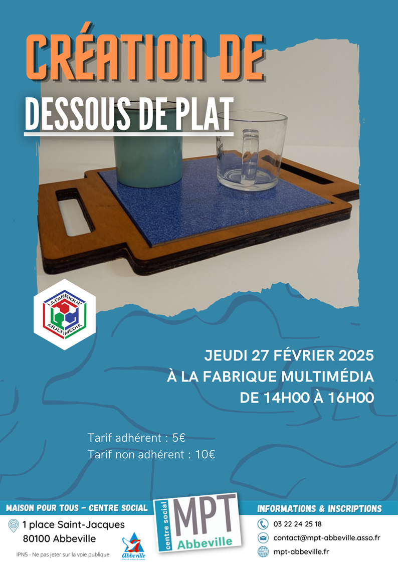 Les jeudis du numérique : création d'un dessous de plat