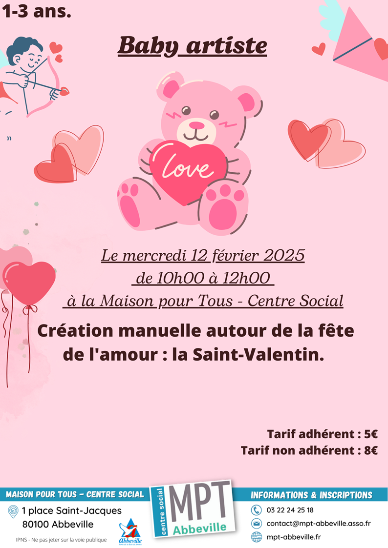 Baby artiste : Saint-Valentin