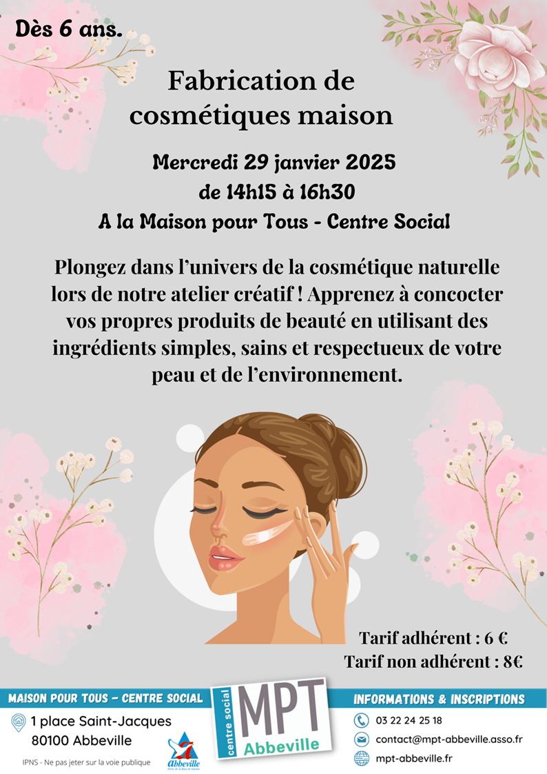 Après-midis ludiques en famille : fabrication de cosmétiques