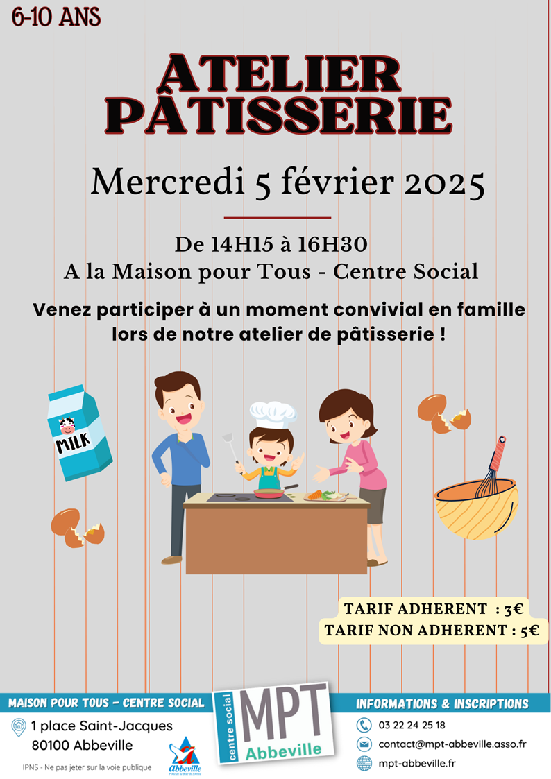 Après-midis ludiques en famille : atelier pâtisserie