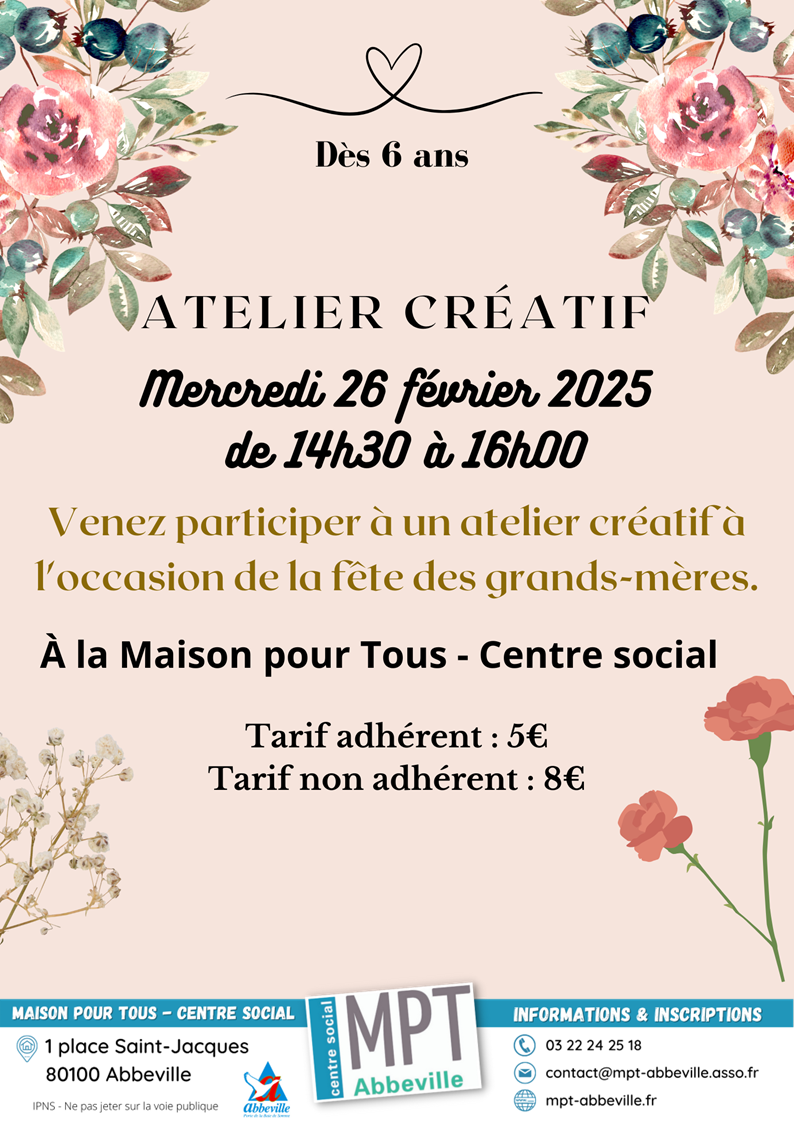 Après-midis ludiques en famille : atelier créatif pour la fête des mamies