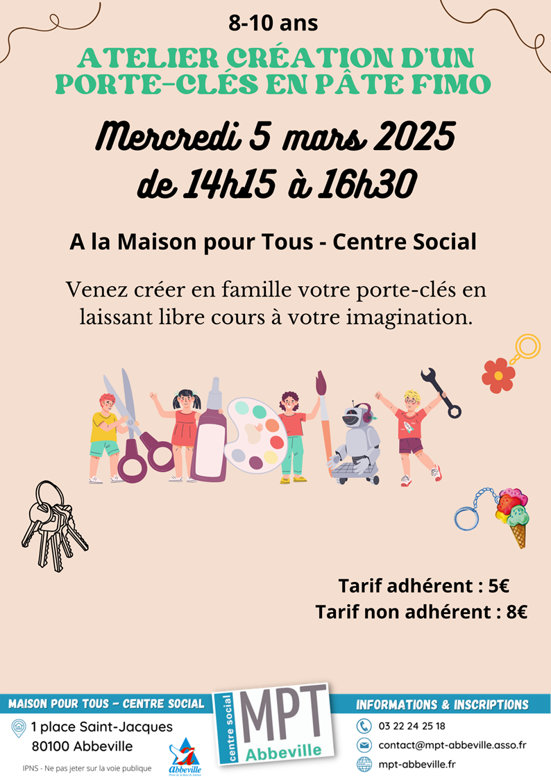 Après-midis ludiques en famille : création d'un porte-clés en pâte fimo