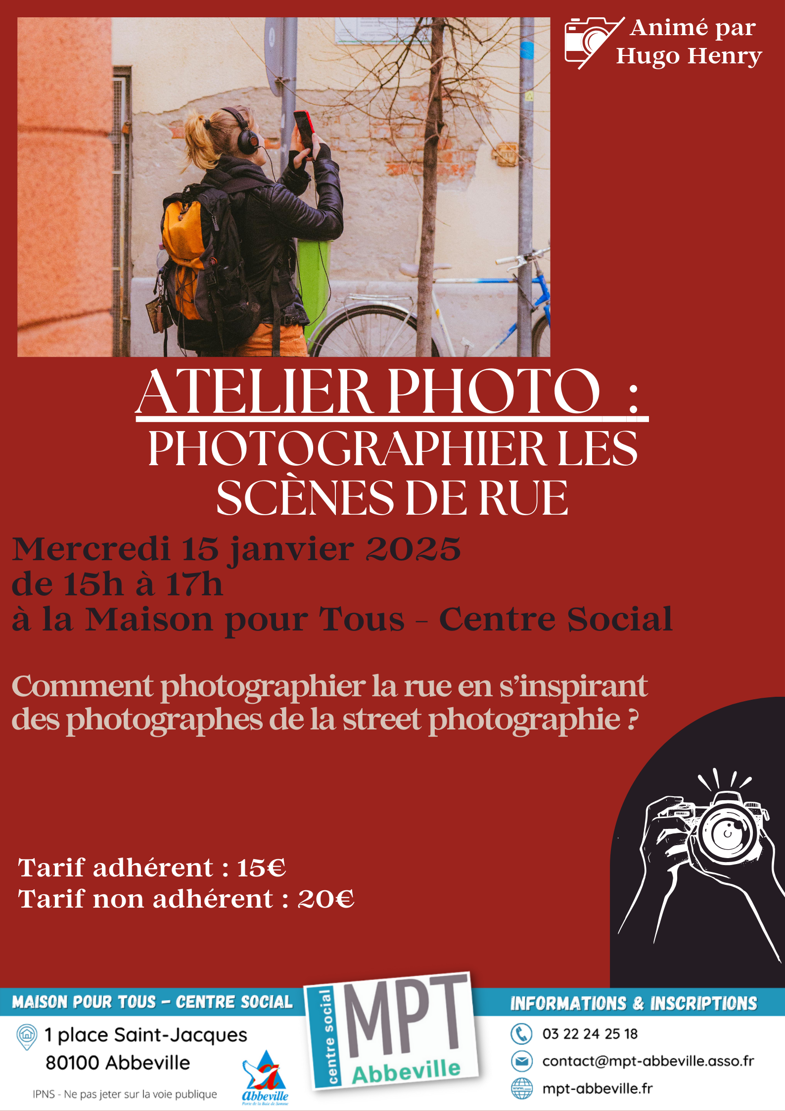 Ateliers photo : photographier les scènes de rue