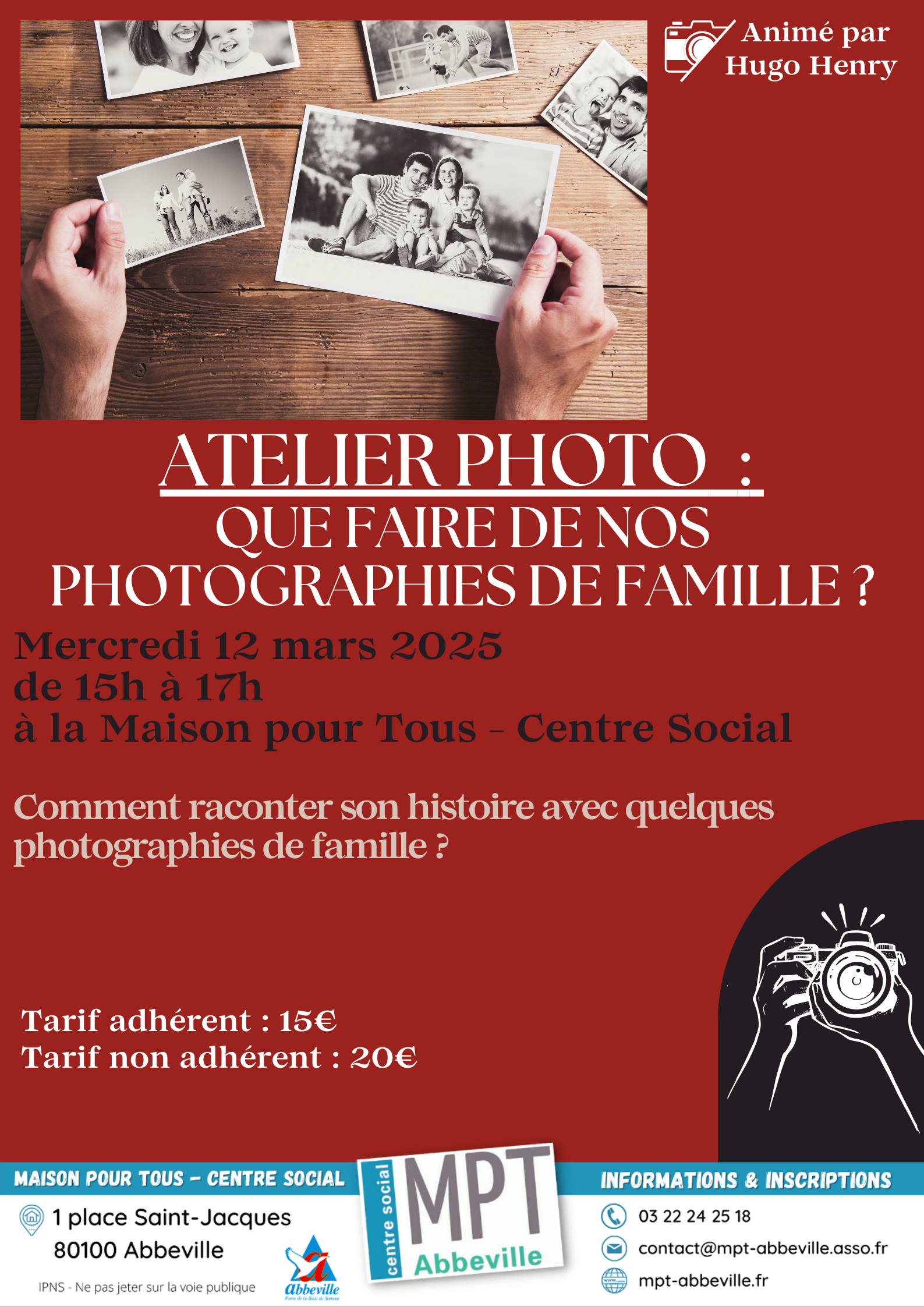 Ateliers photo : que faire de nos photographies de famille ?