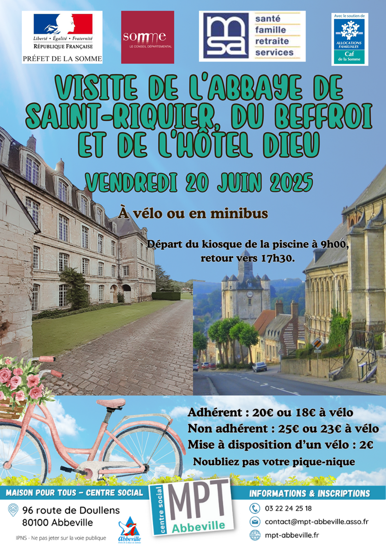 Visite de l'Abbaye de Saint-Riquier, du Beffroi et de l'Hôtel Dieu