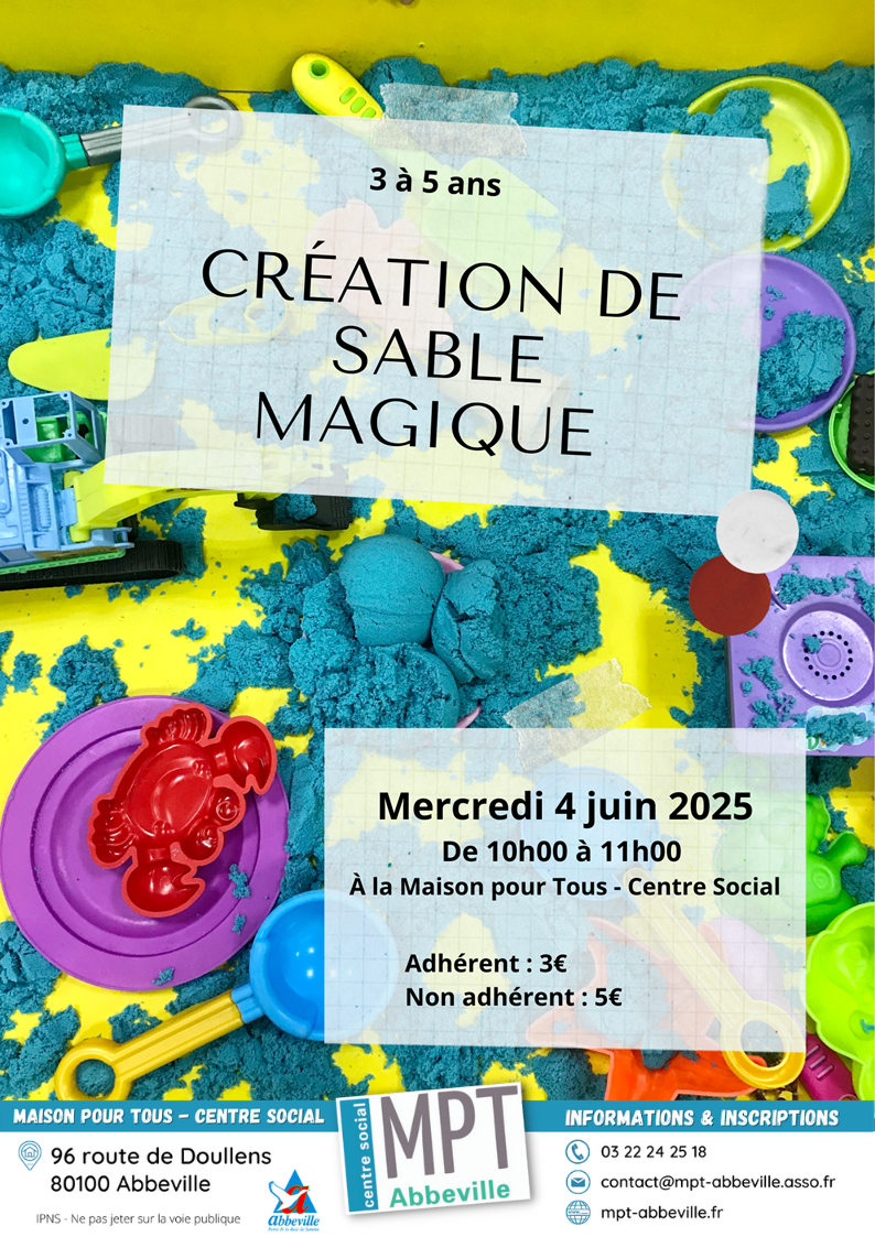 Création de sable magique