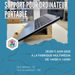 Jeudis du numérique : création d'un support pour ordinateur portable