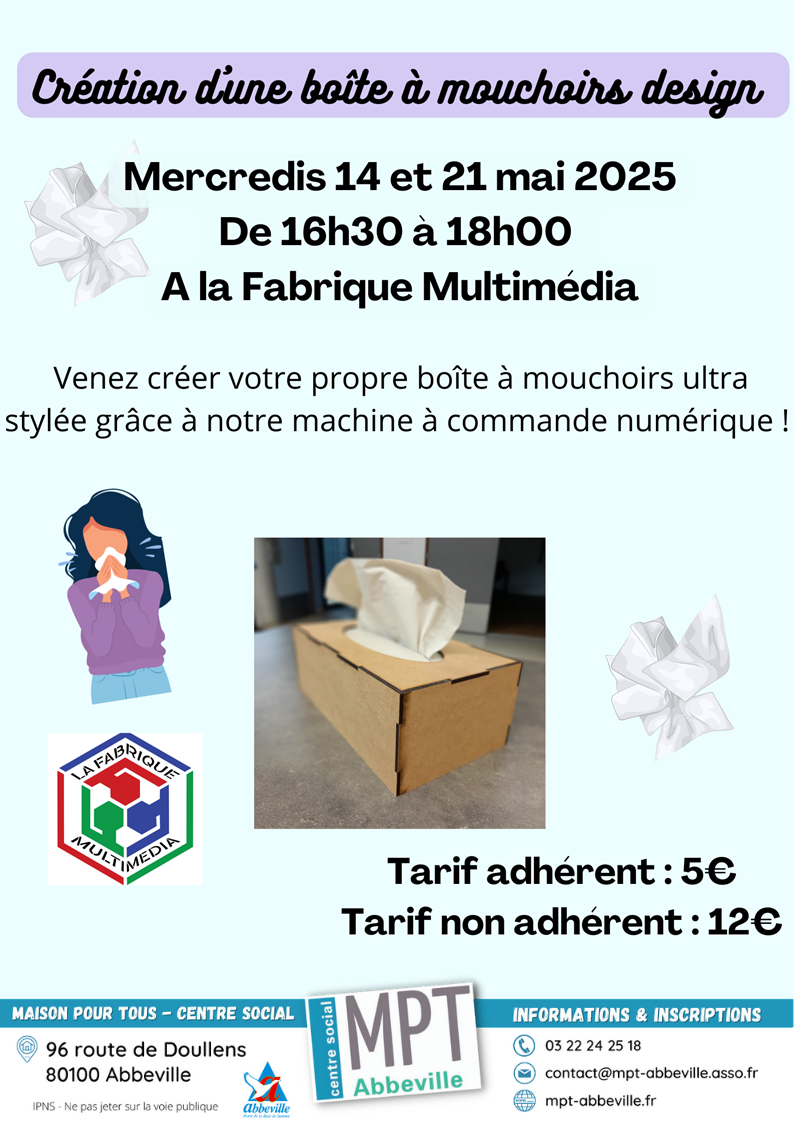 Création d'une boîte à mouchoirs design