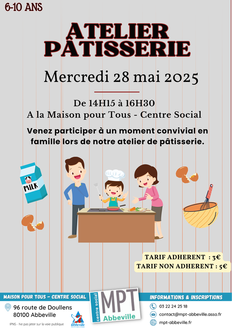 Après-midis ludiques en famille : atelier pâtisserie en famille