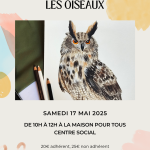 Atelier d'aquarelle : les oiseaux