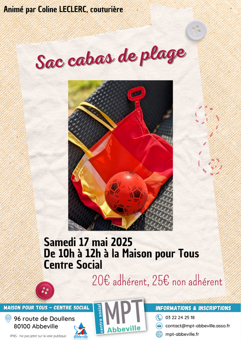 Couture : sac cabas de plage