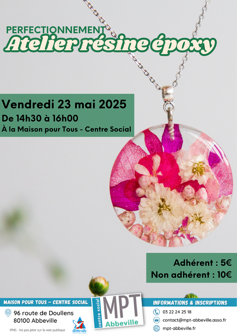 Atelier résine époxy : approfondissement