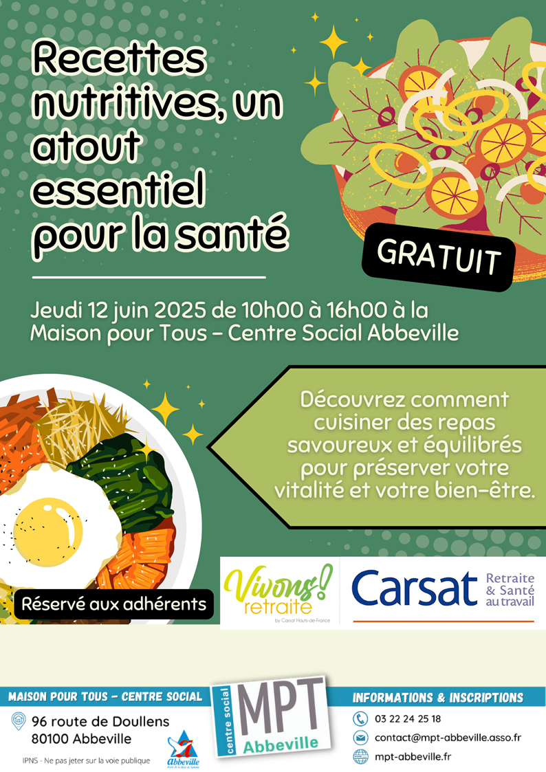 Vivons retraite : recettes nutritives, un atout essentiel pour la santé