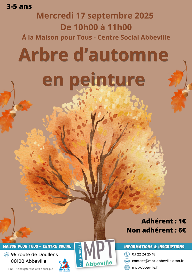 Arbre d'automne en peinture
