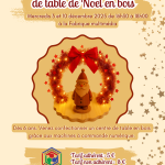 Toutes générations : confection d'un centre de table pour Noël en bois