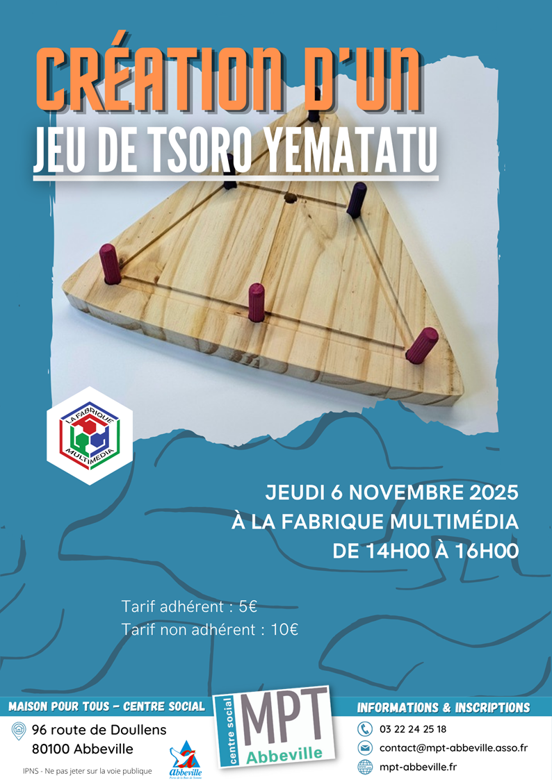 Jeudis du numérique : création d'un jeu de Tsoro Yematatu