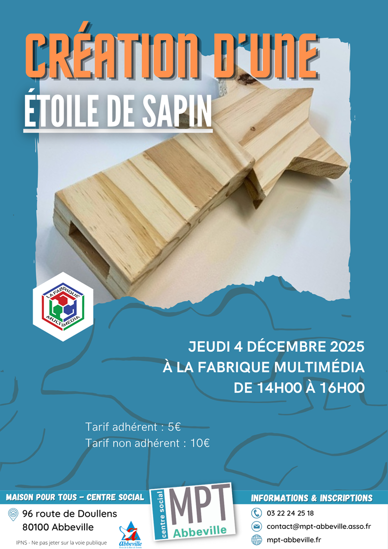 Jeudis du numérique : création d'une étoile de sapin