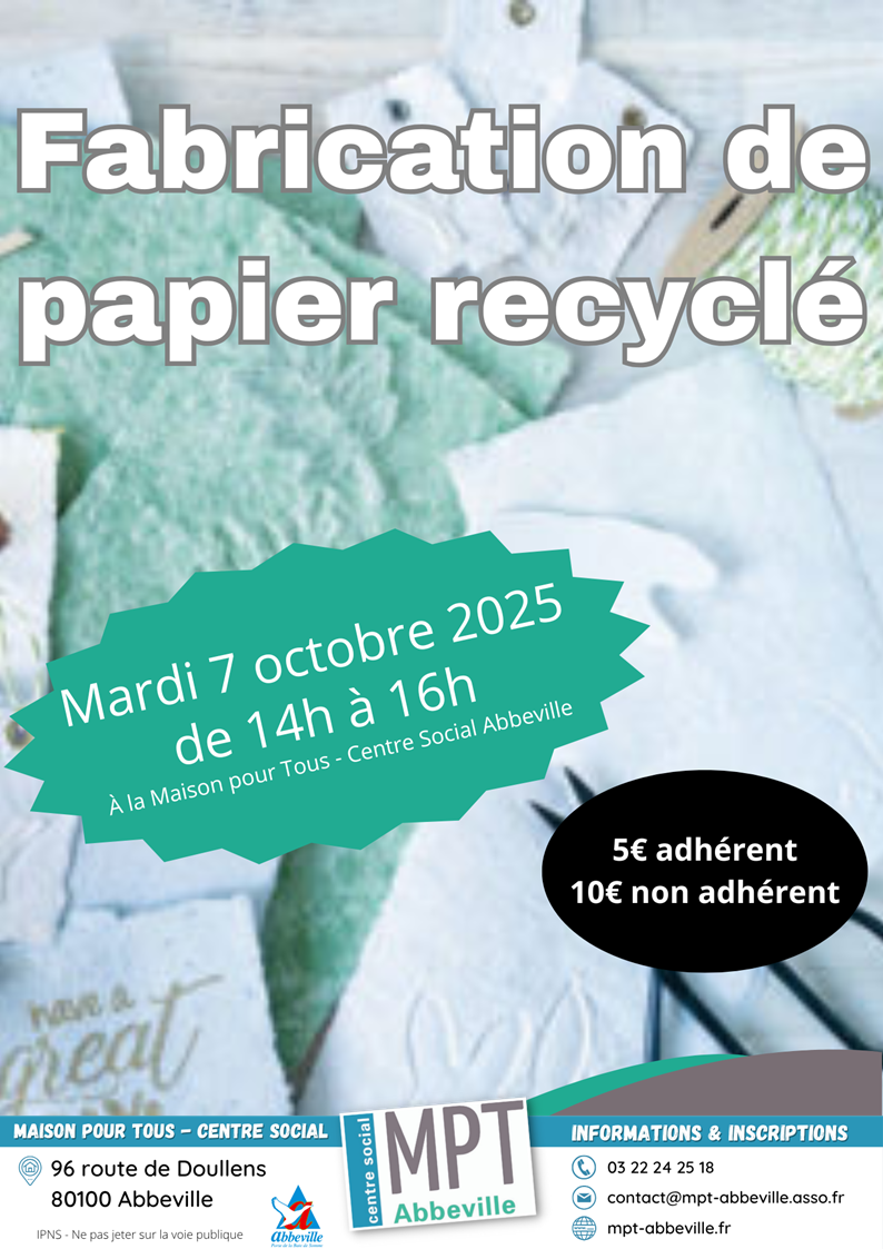 Fabrication de papier recyclé