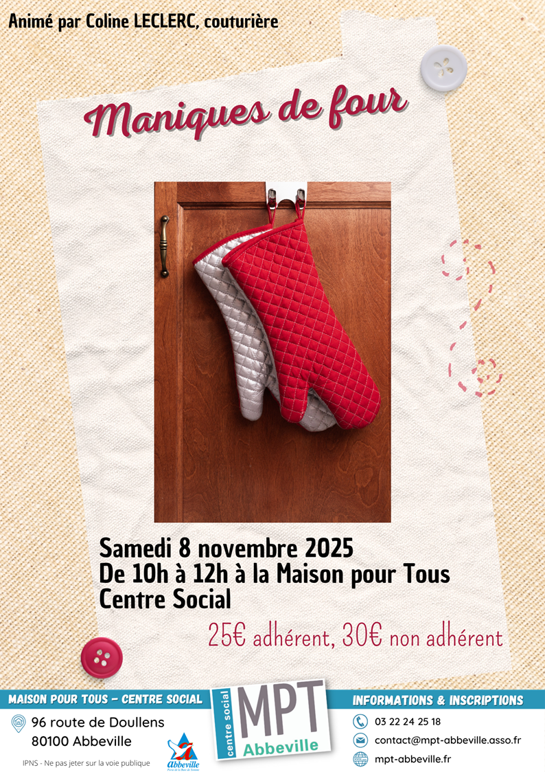 Couture : maniques de four