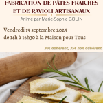 Cuisine italienne : fabrication de pâtes fraiches et de ravioli artisanaux