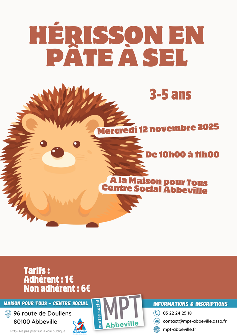 Hérisson en pâte à sel