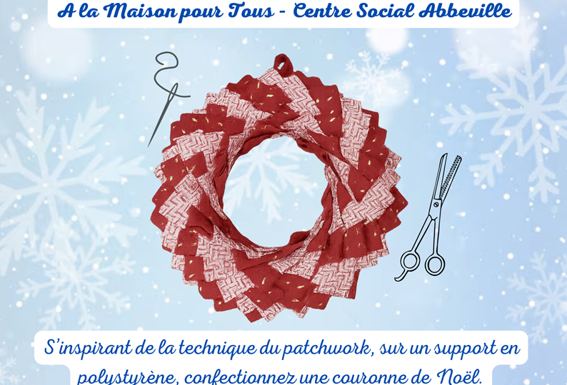 06-Couronne de Noël en patchwork