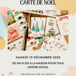 Atelier d'aquarelle : thématique carte de Noël
