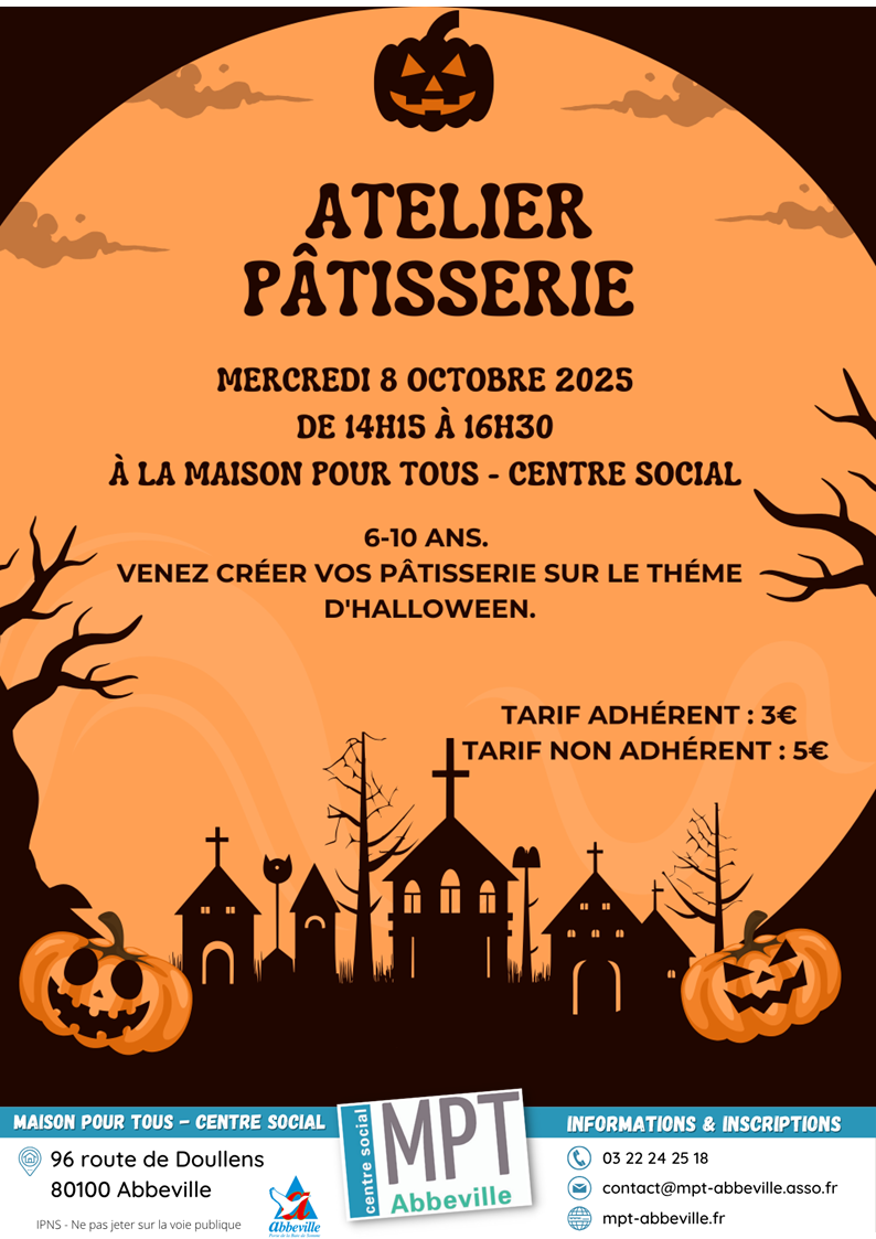 Atelier pâtisseries autour d'Halloween